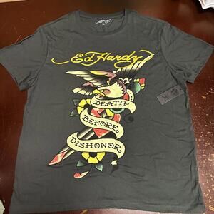 Ed Hardy men’s black eagle sword, graphic T-shirt, XL